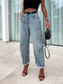 'Jovana' High Waist Wide Leg Jeans - Celes Fashion